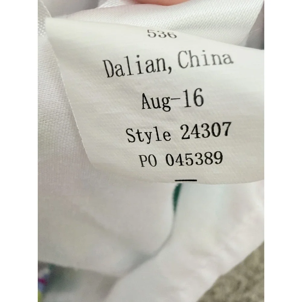 Lilly Pulitzer Girls Dress Size 8 Tropical Floral Shift Dress Lace Trim Pockets‎
